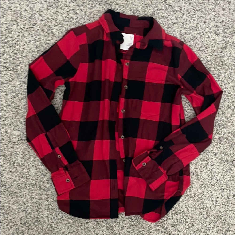Red and Black Plaid Shirt
